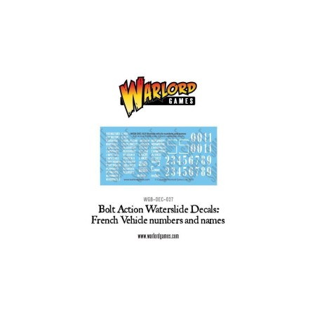 Bolt Action - French Vehicle Decals