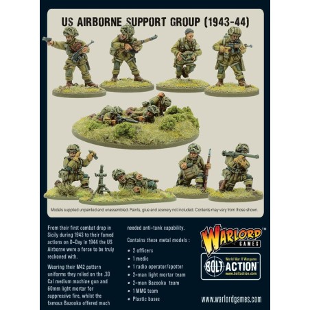 Bolt Action - US Airborne Support Group (1943-44) (HQ, Mortar & MMG)