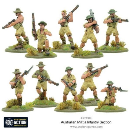 Bolt Action - Australian Militia Infantry Section 