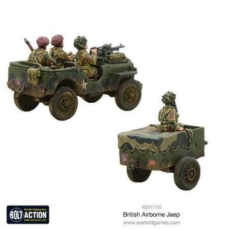 Bolt Action - British Airborne Jeep & Trailer