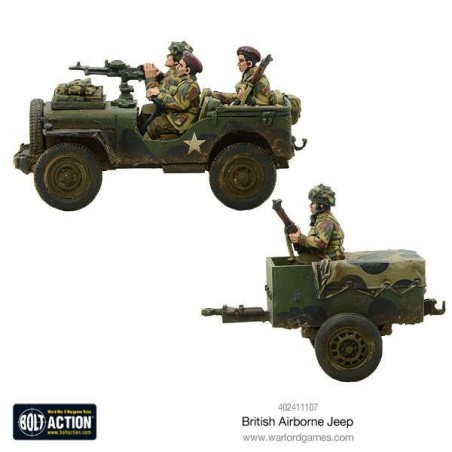 Bolt Action - British Airborne Jeep & Trailer