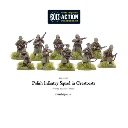 Bolt Action - Polish Infantry Squad in greatcoats 