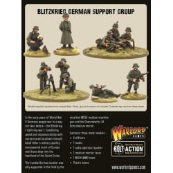 Bolt Action - Blitzkrieg German Support Group (HQ, Mortar & MMG)