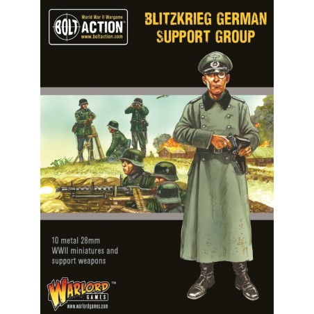 Bolt Action - Blitzkrieg German Support Group (HQ, Mortar & MMG)