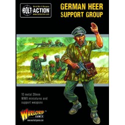 Bolt Action - German Heer Support Group (HQ, Mortar & MMG)