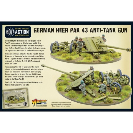 Bolt Action - German Heer Pak 43 anti-tank gun