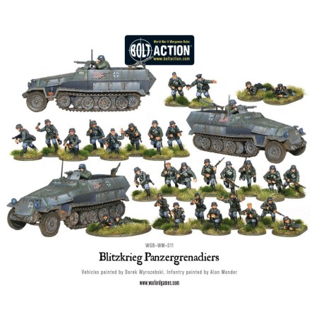 Bolt Action - Blitzkreig Panzergrenadiers (30 + 3 Hanomags)