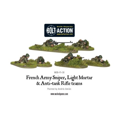 Bolt Action - Early War French Sniper, Light Mortar & AT Rifle Teams