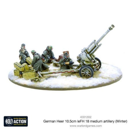 Bolt Action - German Heer 10.5cm leFH 18 medium artillery (Winter)
