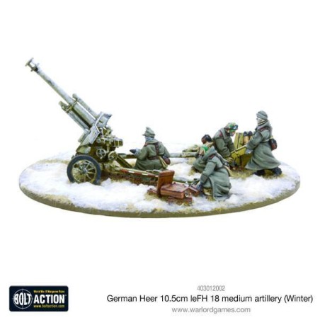 Bolt Action - German Heer 10.5cm leFH 18 medium artillery (Winter)