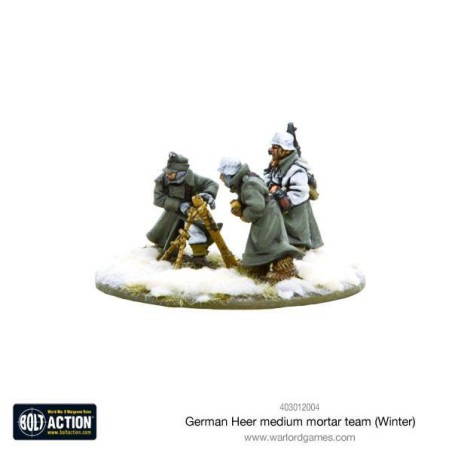 Bolt Action - German Heer Medium Mortar team (Winter)