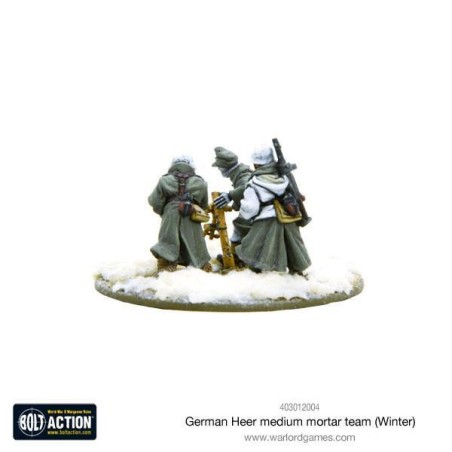 Bolt Action - German Heer Medium Mortar team (Winter)