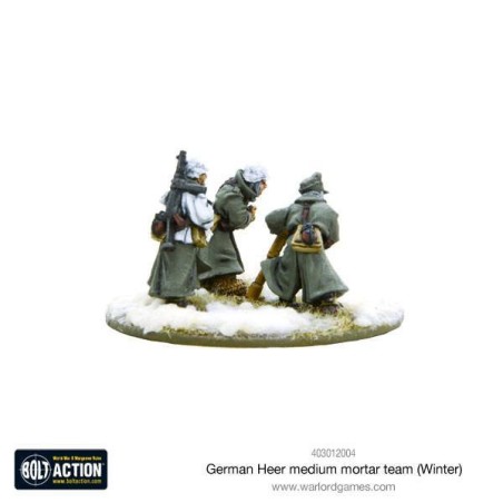 Bolt Action - German Heer Medium Mortar team (Winter)