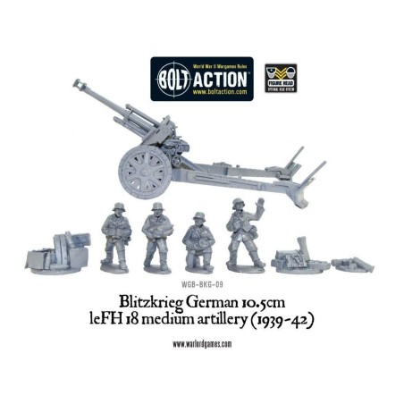 Bolt Action - Blitzkrieg German leFH 18 10.5cm Medium Artillery (1939-42)