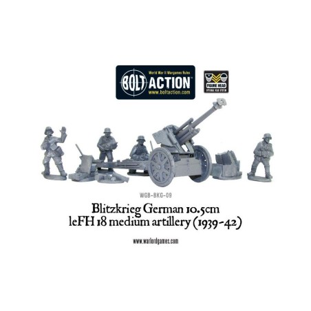 Bolt Action - Blitzkrieg German leFH 18 10.5cm Medium Artillery (1939-42)