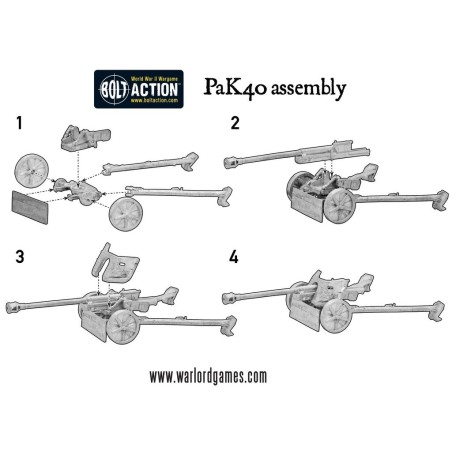 Bolt Action - Waffen-SS 75mm PaK 40 anti-tank gun 