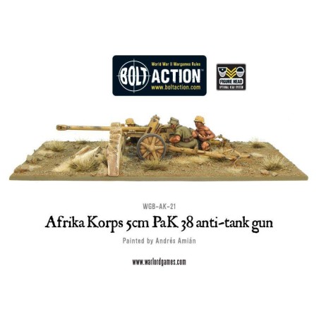 Bolt Action - Afrika Korps 5cm PaK 38 anti-tank gun