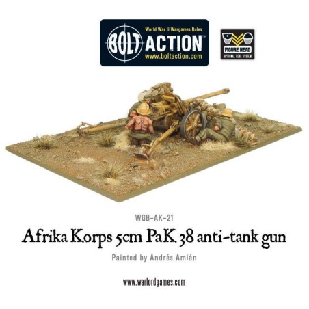 Bolt Action - Afrika Korps 5cm PaK 38 anti-tank gun