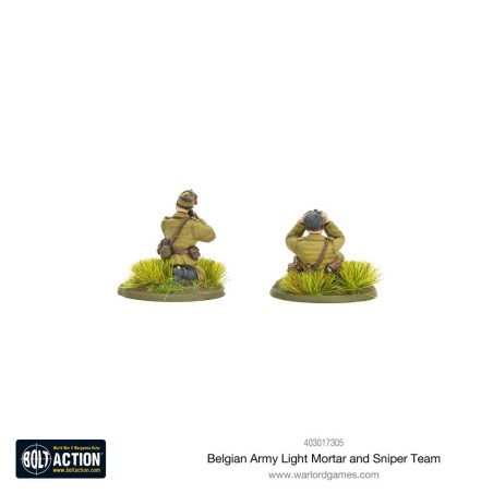 Bolt Action - Belgian Army Light Mortar & Sniper Teams