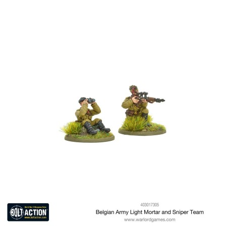 Bolt Action - Belgian Army Light Mortar & Sniper Teams