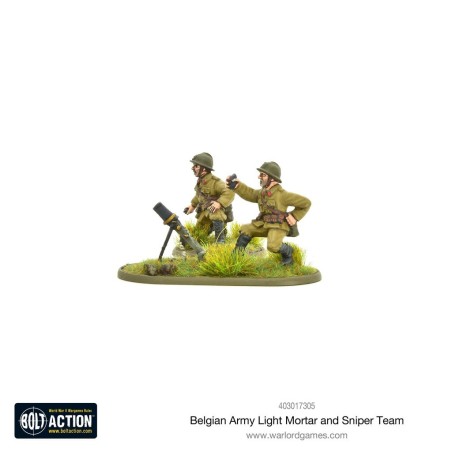 Bolt Action - Belgian Army Light Mortar & Sniper Teams