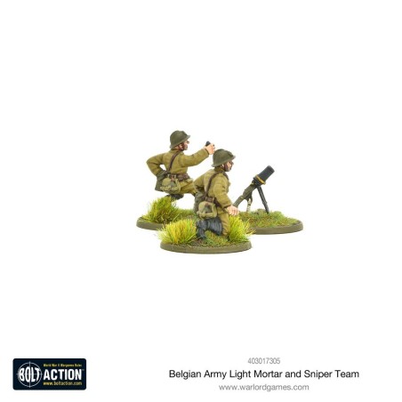 Bolt Action - Belgian Army Light Mortar & Sniper Teams
