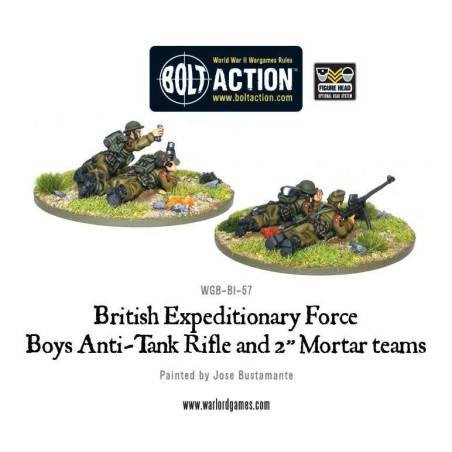 Bolt Action - Early War Anti-Tank Rifle Team & 2" Light Mortar Teams