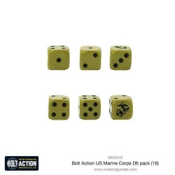 Dés: Bolt Action US Marine Corps D6 Dice (x16)