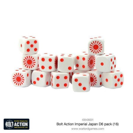 Bolt Action - Imperial Japanese D6 Dice (16)