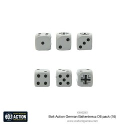 Dés: Bolt Action German Balkenkreuz D6 Dice (16)