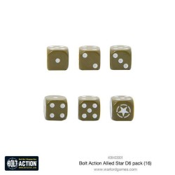 Dés: Bolt Action Allied Star D6 Dice (x16)