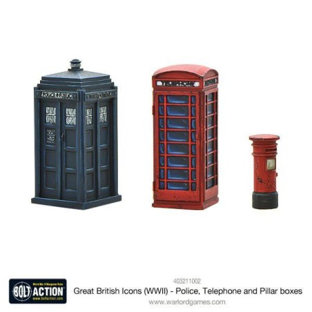 Bolt Action - Great British Icons Police, Telephone and Pillar boxes
