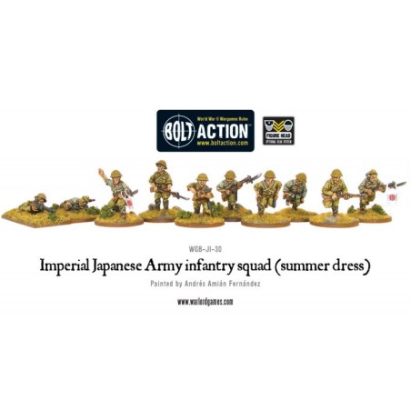 Bolt Action - Imperial Japanese Army infantry squad (summer dress)