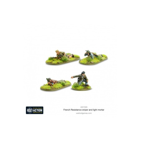 Bolt Action:French Resistance Sniper + Light Mortar Teams