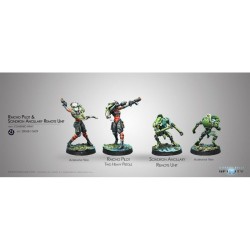 Infinity: Raicho Pilot & Scindron Ancillary Remote Unit ( Combined Army Tag Pilots Set)
