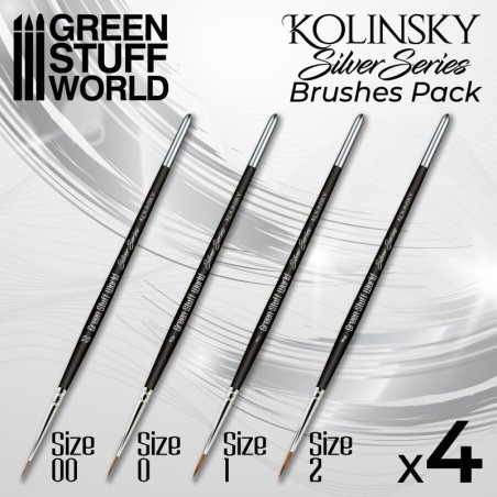 Green Stuff World: Set de pinceaux Kolinsky Silver Series