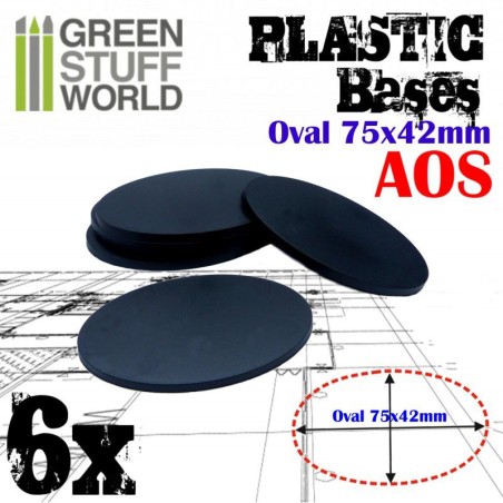 Accessoire: Socles Plastiques Ovale 75x42mm