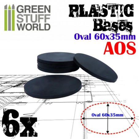 Accessoire: Socles Plastiques Ovale 60x35mm