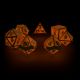 Oakie Doakie Dice Dés RPG Set Metal Glow in the Dark Golden Princess x7