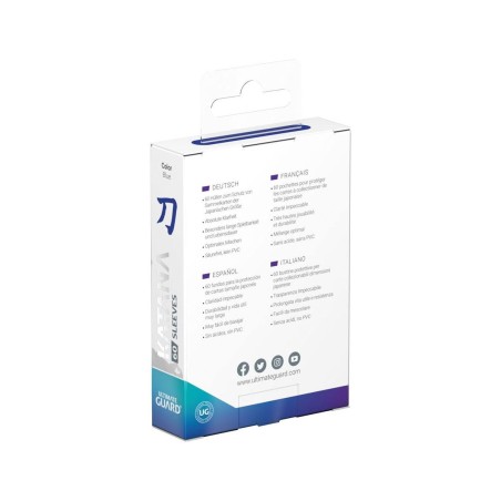 Ultimate Guard 60 Pochettes Katana Sleeves Format Japonais Bleu