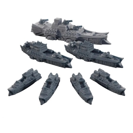 Dystopian Wars: Ning Jing Battlefleet Set