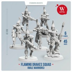 AWm: Flaming Drakes Male Squad (5 Warriors + Leader)