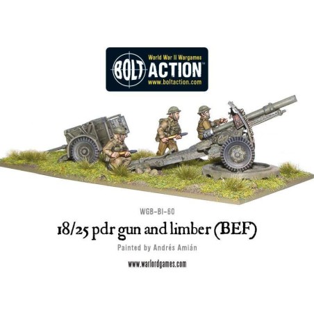Bolt Action: 18/25pdr Gun and Limber (BEF) 