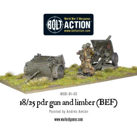 Bolt Action: 18/25pdr Gun and Limber (BEF) 