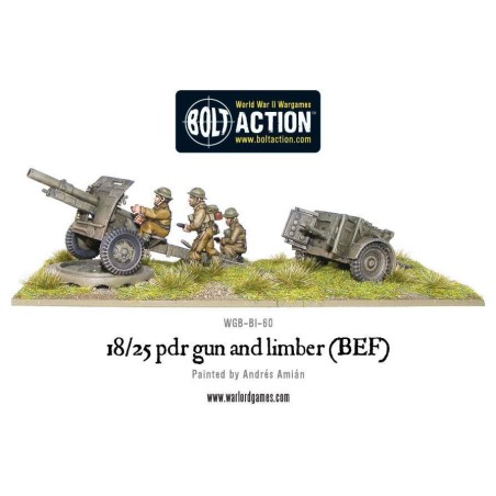 Bolt Action: 18/25pdr Gun and Limber (BEF) 