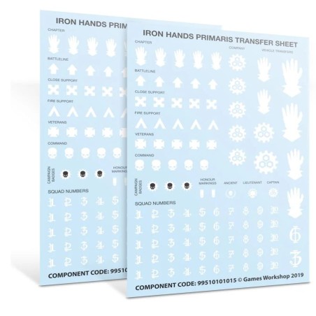 Iron Hands: Améliorations et décalcomanies Primaris