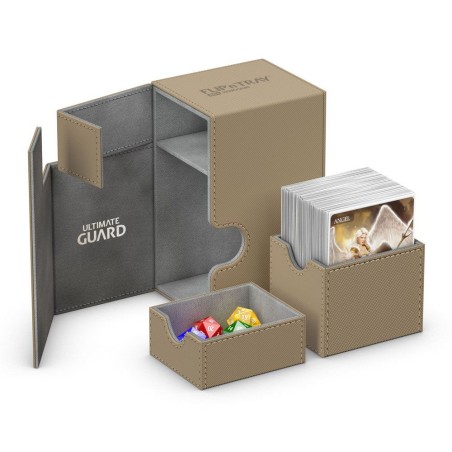 Deck Box: boite pour carte Flip'n'Tray 80+ taille standard XenoSkin sable