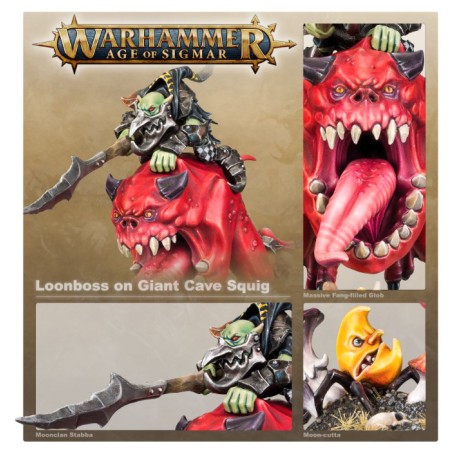 Gloomspite Gitz: Loonboss sur Giant Cave Squig