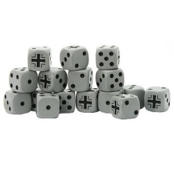 Dés: Bolt Action German Balkenkreuz D6 Dice (16)