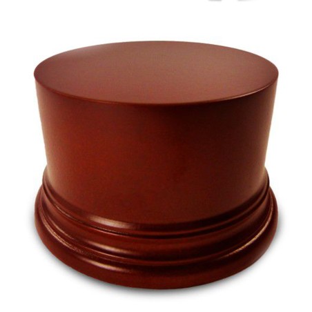 Socle: Cylindre Ouvragé 8cm Brun Noisette